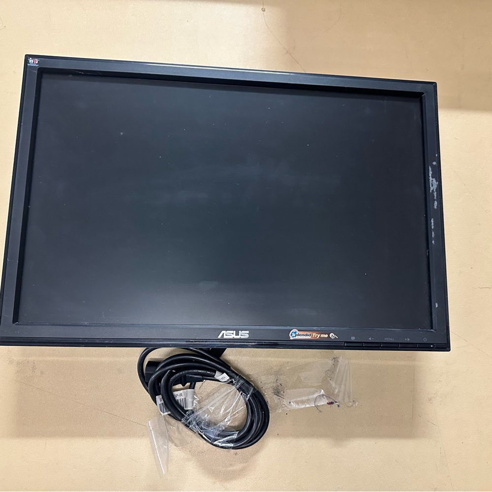 ASUS Black Monitor with Cable